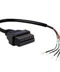 OBD II 16 Pin Female Connector Pigtail Cable With CAN Bus And K Line Jumper Tester For Motorcycle Car Truck DIY Diagnostic Adapter 30cm Long Universal Pigtail For OBD II Systems Great For Auto Repair Diagnostics And Vehicle Custom Projects