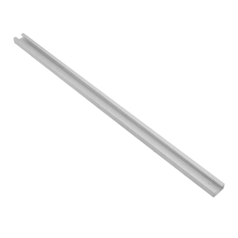 Rock Solid Aluminum T Slot Track 400mm chute rail guide for router tables, saws, and workbenches, 15.7in length, top view