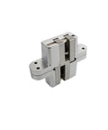 Badass Stainless Steel Hidden Door Hinges With Invisible Concealed Pivot For Cabinet Furniture Hardware Hella Rustproof And Keeping Your Doors Swinging Nice And Tight All Day Long 34X140MM, close-up view.