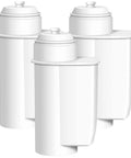 Top Shelf Replacement Water Filters For Siemens Eq6 Eq9 Coffee Machines 4 Pack with white ABS plastic cartridges.