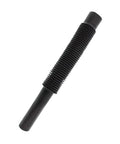 Flexible Seed Tube 816-003C Replacement For Great Plains Grain Drills, Plug And Play, black ribbed tube, top view.