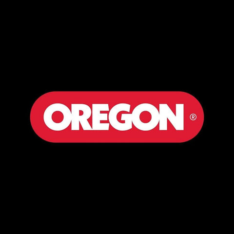 Oregon brand logo on black background; red rounded rectangle with white OREGON text