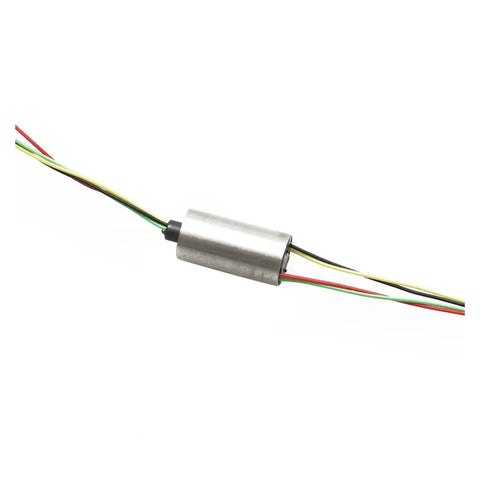Slip Ring Rotary Joint 6mm Diameter 4CH 8CH Conductive Slip Ring 1A 1.5A 360 Degree Rotation Connector For Cameras Robotics Test Gear And Rotating Platforms Gold Contact Points For Stable Signals, 6mm metal body with wires