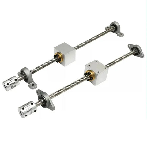 Hot T8 Lead Screw Set For 3D Printers, Horizontal V Style Kit With Solid Copper Nuts And Stainless Steel Rails, 200 Mm Smooth Motion Upgrade For Your Machining Rig Right Now. T8 lead screw kit with couplers, bearings, and copper nuts