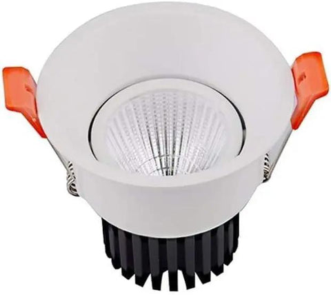 WKNHHL Recessed Lighting Housing Trim Kits Hall Recessed Spotlight Lamp in white with integrated LED, adjustable angle downlight.