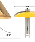 Raised Panel Cabinet Door Router Bit Cove Cut, Three And One Eighth Inch Diameter, One Half Inch Shank, Center Panel