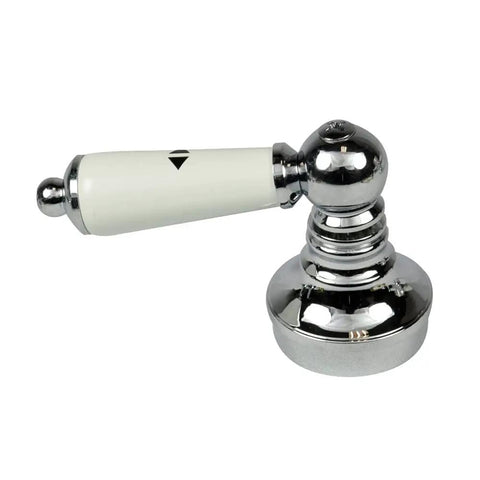 Upgrade Trim Kit For Price Pfister Triple Handle Tub And Shower Faucets With Porcelain Handles, chrome and porcelain handle