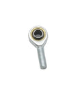 Two Piece SA10 Rod End Set With Right Hand Metric Threads Featuring Precision Fish Eye Ball Joints and Uniball Male T K Shafts for Slick Ride Rig Setups, close-up view of rod end with eye joint.