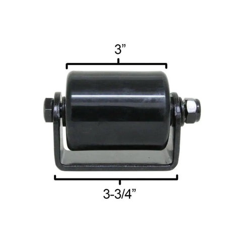 3 Inch Heavy Duty Plastic Gate Roller Top Guide for Smooth Sliding Non Marking Wheel Black Hard Plastic