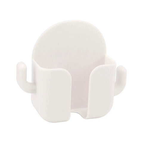 Self Adhesive Wall Mount Cell Phone Holder With Key Hook, Heavy Duty Charging Rack For Kitchen Or Bedroom, Space Saving Abs Plastic Stand