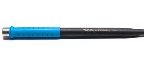 Blue Grip Soldering Iron Handle For Precision Work, ergonomic design with short tip to grip distance for SMT and high power projects.