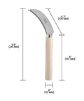 Stainless Steel Sickle With Wood Handle 4.3 Inch Blade For Berry Fruit Veggie And Flower Harvesting Curved Hook Blade