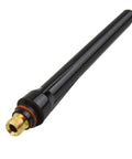 Premium 5 Pack Long Back Cup For TIG Torch WP-17 WP-18 WP-26 High Temp Resistant ceramic nozzle in black with brass fitting.
