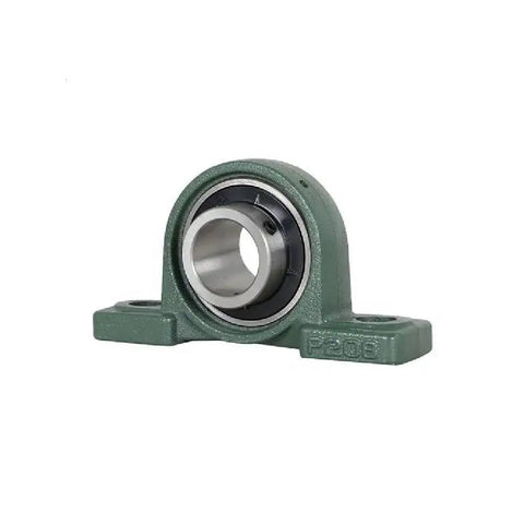Self Aligning Pillow Block Bearing Five Eighth Inch Bore UCP202-10 Mounted Ball Bearing, cast iron housing, side view