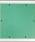 Heavy Duty 16 By 16 Inch Aluminum Access Panel With Ready Install Frame For Drywall Or Drop Ceiling No Fuss Push Latch Hatch For Hvac Ducts Plumbing And Electrical, shown from above.