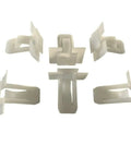 Ten Piece Front And Rear Headliner Molding Clips A Pillar Garnish Fasteners And Buttons Replacement Set For 1982 1999 Chevy Buick Olds Pontiac GMC F Body Cars, close-up view