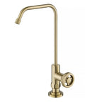 Urbix Standalone On-Demand Lead-Free Kitchen Water Filter Faucet in Brushed Gold with Rust-Resistant Finish, Brass Waterlines