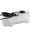 15 Gallon UTV And ATV Spot Sprayer With 1.0 GPM Pump, 40 PSI Max, adjustable spray gun and hose coiled on white tank