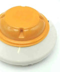 Hella Dependable 2D51 Smoke And Fire Detection Sensor Direct Drop In With D4120 Detector For Commercial Spaces featuring orange top view.