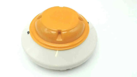 Hella Dependable 2D51 Smoke And Fire Detection Sensor Direct Drop In With D4120 Detector For Commercial Spaces featuring orange top view.