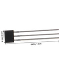 Single sensor from Forty Piece Linear Hall Effect Sensor Kit For Analog Magnetic Field Detection Plug And Play No Calibration Do It Yourself Friendly Industrial And Research Grade Hall Sensor Modules For Magnetic Substance Detection with dimensions.