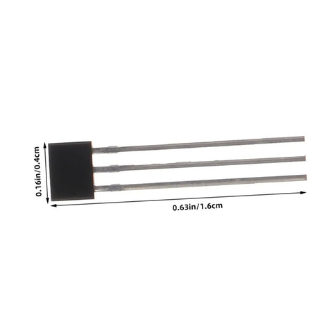 Single sensor from Forty Piece Linear Hall Effect Sensor Kit For Analog Magnetic Field Detection Plug And Play No Calibration Do It Yourself Friendly Industrial And Research Grade Hall Sensor Modules For Magnetic Substance Detection with dimensions.