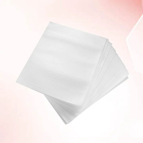 Stack of 100 Pack White Epe Pearl Foam Pouch Bags For Moving And Shipping Shockproof Cushioning Wrap For Fragile Items And Glassware