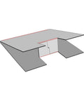 Keep Clear Notice Sign Folding A-Frame, Double-Sided 23x23 Inch Coroplast Display design and layout illustration.