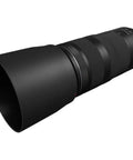 RF 100-400mm F5.6-8 IS USM Telephoto Zoom Lens For EOS R Series Mirrorless Cameras, black lightweight design, side view