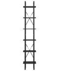 Gray 6 Tier Book Cabinet With Engineered Wood Build And 82.7 Inches Tall, Dope Storage Organizer for books and decor, front view