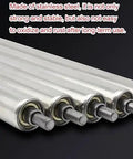 Badass Stainless Steel Conveyor Roller, Heavy Duty Non Powered Idler For Assembly Lines, 25 Mm Diameter, close-up view of roller ends.