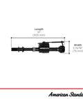 Universal Toilet Fill Valve In Black Fits Most Toilet Tanks, Heavy Duty, Easy Install with dimensions 12" x 2-15/16".