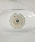 Top down view of Bathroom Sink Modern Minimalist Art Basin Hotel Bathroom Ceramic Above Counter Basin with center drain.