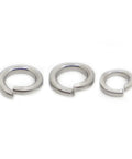 Heavy Duty Stainless Steel Spring Lock Washers With Elastic Gasket For Extra Lock And Seal, Split Washer Set From M1.6 To M24, 3 pieces