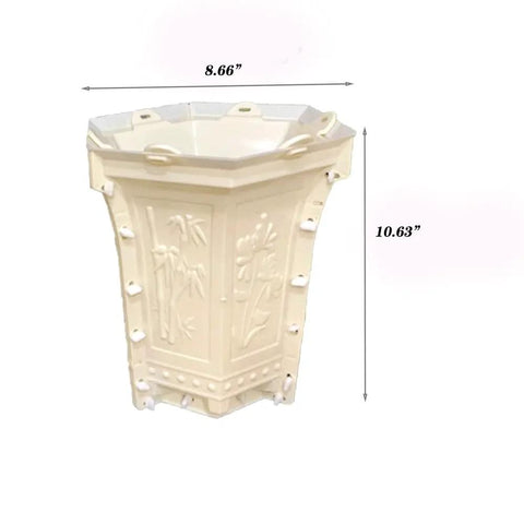 Large Concrete Planter Mold For DIY Flower Pot Making 10.63 by 8.66 by 8.66 Inch Durable ABS Plastic Reusable Garden Decor Craft Tool