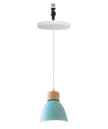 Kiven Instant Light Conversion Kit for 4/5/6inch Hole, Metal farmhouse pendant light in blue with E26 base.