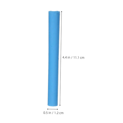 Close-up view of a blue wax stick from Six Pack Wood Repair Wax Filler Sticks For Quick DIY Scratch And Hole Fix On Furniture Tables Doors.