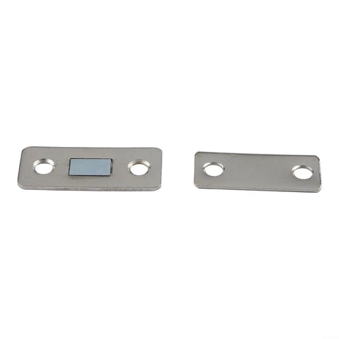 Ultra Thin Magnetic Cabinet Door Catch Set With Screws Heavy Duty Metal Build For Wardrobe Doors Drawers Dressers And Cupboards No More Slamming And Slam Proof Hold Keeps Doors Quiet And Stress Free metal parts close-up