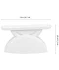 Premium 2 Pack White Rv Door Stop Retainer Tool For Motorhomes And Travel Trailers Holds Entrance Doors Securely In Place Prevents Slams While Camping Or Driving On The Road, showing a durable white plastic door stop.