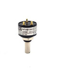 Compact 20mm Contactless Digitized Potentiometer Hall Angle Encoder Sensor With 0 To 5V Output And 5V Supply Captures 180 Degrees For Precise Positioning High Linearity Zero Point Three Percent Full Scale Ideal For Robotics And PCB Projects. Hall angle sensor with metal shaft and 3-pin top terminals