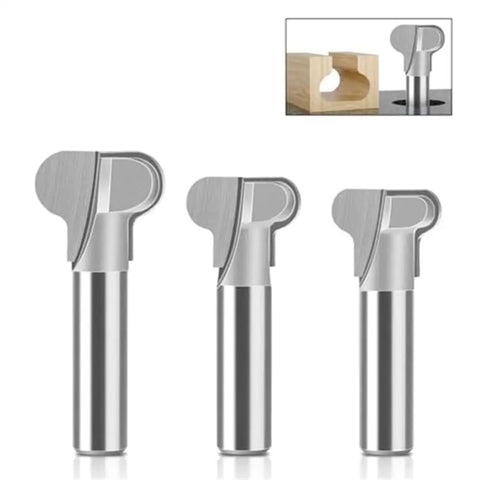 Heavy Duty 1/2 Inch Pull Router Bit For Woodworking With 12Mm Shank set of three precision router bits for carpentry.