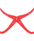 Top Shelf 12 Inch Bend Leg Plastic Caliper For Clay Pottery measuring diameters with a red dual head design.