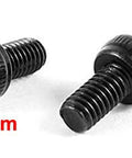 100 Pack Black Countersunk Bolts, 12.9 Alloy Steel, Hex Socket Knurled Pan Head Screws M2.5x5mm, 4.7mm Head Diameter