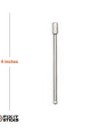 Top Shelf Four Inch Extended Hex Screwdriver Bit With Three Sixteenth Inch Ball End crafted for stubborn rifle screws, 4-inch long.