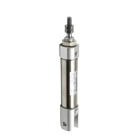 Beefy Double Acting Pneumatic Cylinder With Single Rod And Double Clevis Pins 16mm Bore Stroke 5 To 200mm Air Actuator For Industrial Automation Durable Aluminum Body Smooth Quiet Linear Motion, aluminum body
