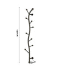 Decorative Wall Mounted Coat Rack Creative Vertical Storage System 130cm tall with tree-shaped hooks for efficient entryway organization.