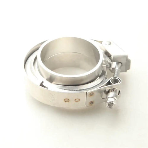 2 Inch Stainless Steel Quick Release Exhaust V Band Clamp Kit With Mild Steel Flanges For Universal Turbo Piping side view