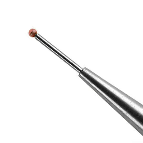 A-5000-7808 CMM touch probe stylus, close-up view with 1mm ball tip, 20mm length, M2 thread