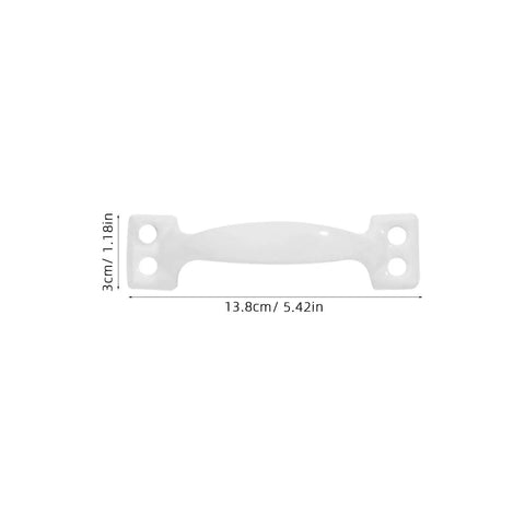 Vintage Iron Door Pull Handle With Classic Elegance White Finish Includes Screws Easy Install No Fuss Heavy Duty Rustic Hardware