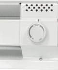 Close-up of F Series Double Pole Built-In Baseboard Thermostat 22 Amp 120/208/240V White Model BTF2W with large dial